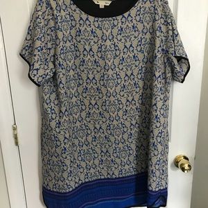 ASOS size 14/16 Short Sleeve Patterned Shift Dress